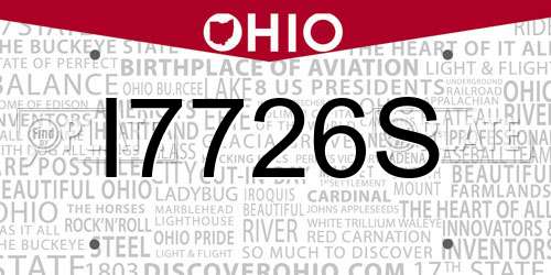 I7726S Ohio License Plate