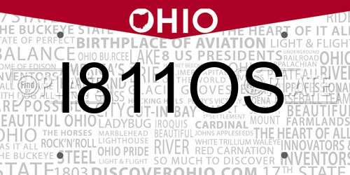 I811OS Ohio License Plate