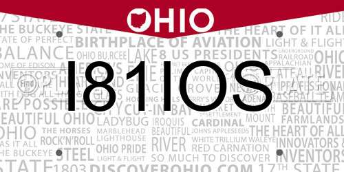 I81IOS Ohio License Plate
