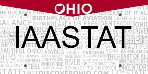 IAASTAT Ohio License Plate