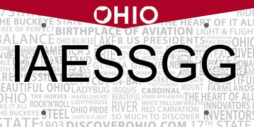 IAESSGG Ohio License Plate