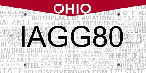 IAGG80 Ohio License Plate
