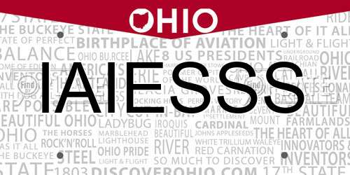 IAIESSS Ohio License Plate