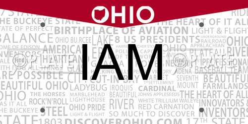 IAM Ohio License Plate