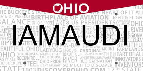 IAMAUDI Ohio License Plate