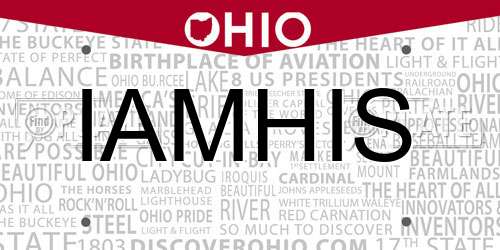 IAMHIS Ohio License Plate