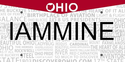 IAMMINE Ohio License Plate