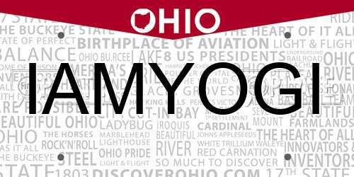 IAMYOGI Ohio License Plate