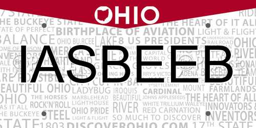 IASBEEB Ohio License Plate