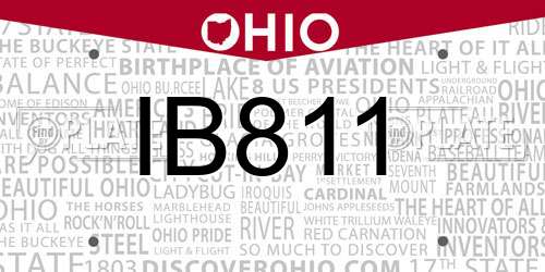 IB811 Ohio License Plate