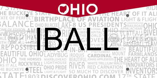 IBALL Ohio License Plate
