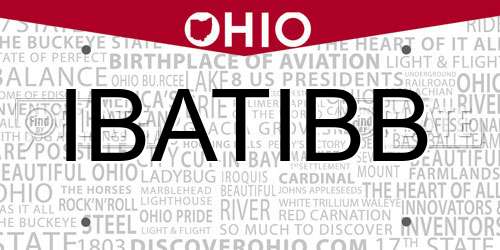 IBATIBB Ohio License Plate