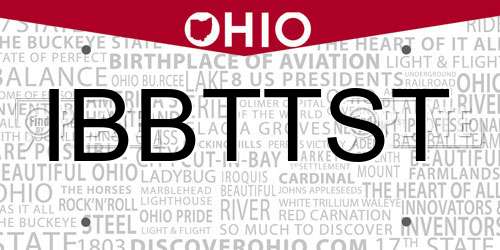IBBTTST Ohio License Plate