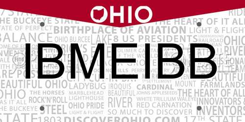 IBMEIBB Ohio License Plate