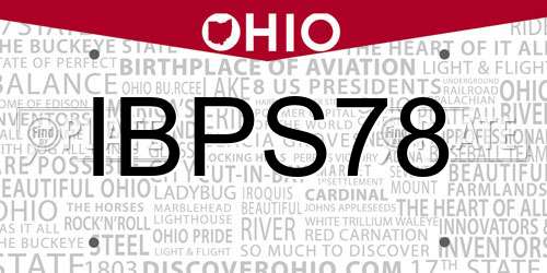 IBPS78 Ohio License Plate