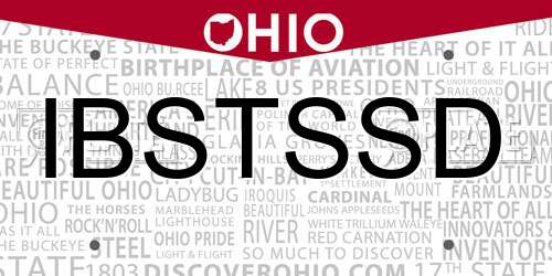 IBSTSSD Ohio License Plate