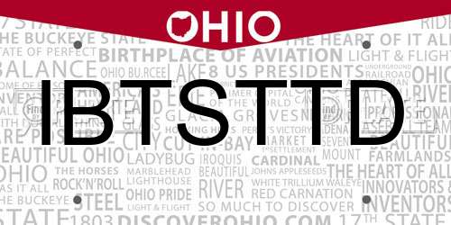 IBTSTTD Ohio License Plate