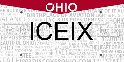 ICEIX Ohio License Plate