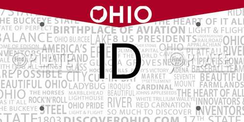 ID Ohio License Plate