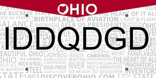 IDDQDGD Ohio License Plate