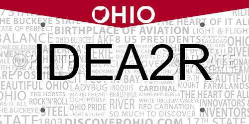 IDEA2R Ohio License Plate