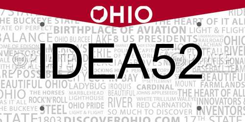 IDEA52 Ohio License Plate