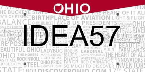 IDEA57 Ohio License Plate