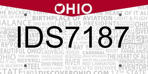 IDS7187 Ohio License Plate