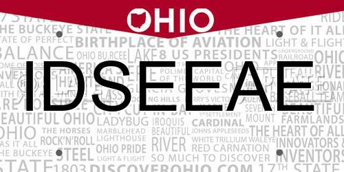 IDSEEAE Ohio License Plate
