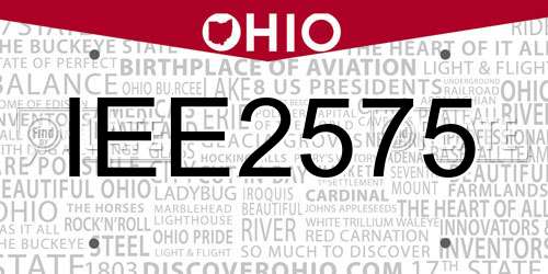 IEE2575 Ohio License Plate