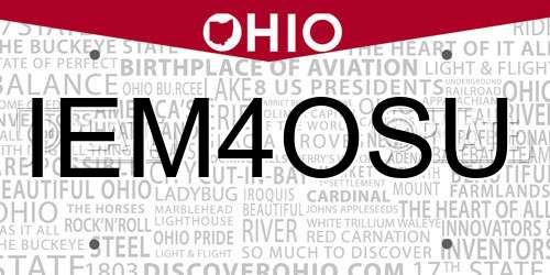 IEM4OSU Ohio License Plate