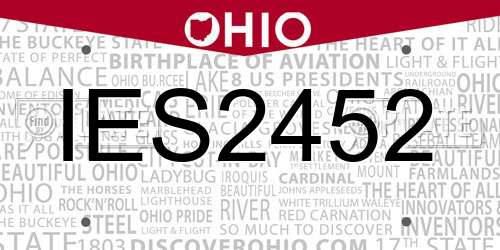 IES2452 Ohio License Plate