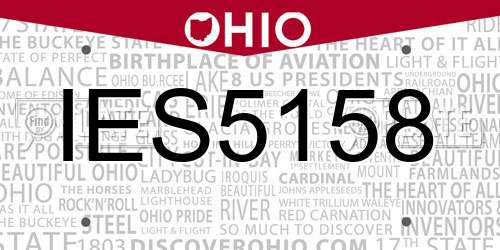 IES5158 Ohio License Plate