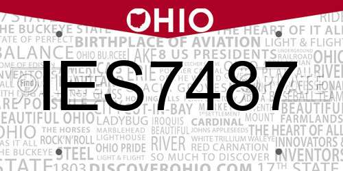 IES7487 Ohio License Plate