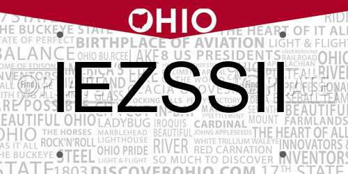 IEZSSII Ohio License Plate