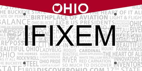 IFIXEM Ohio License Plate