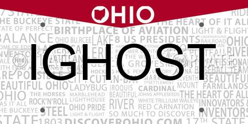 IGHOST Ohio License Plate