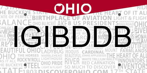 IGIBDDB Ohio License Plate