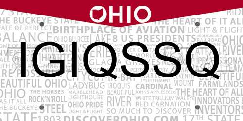 IGIQSSQ Ohio License Plate