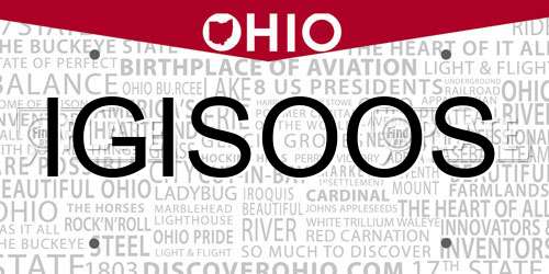IGISOOS Ohio License Plate