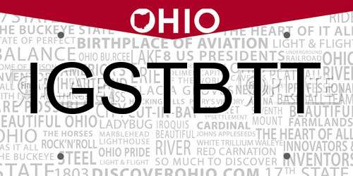 IGSTBTT Ohio License Plate