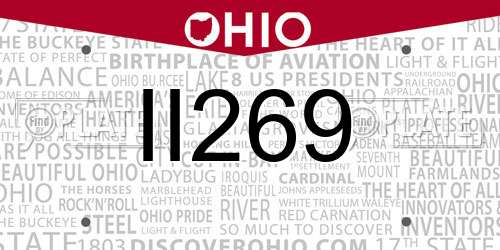 II269 Ohio License Plate