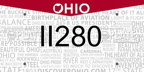 II280 Ohio License Plate