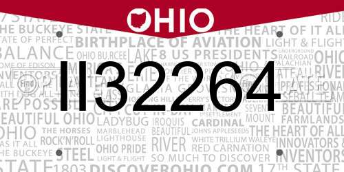 II32264 Ohio License Plate
