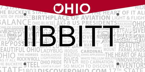 IIBBITT Ohio License Plate