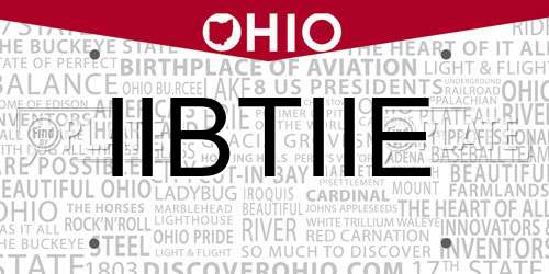 IIBTIIE Ohio License Plate