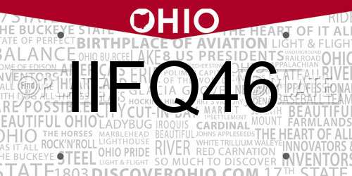 IIFQ46 Ohio License Plate