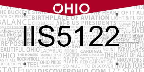 IIS5122 Ohio License Plate