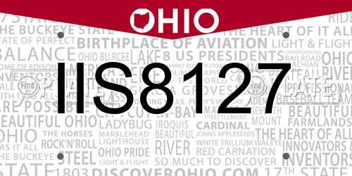 IIS8127 Ohio License Plate