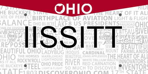 IISSITT Ohio License Plate